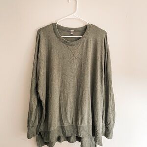 Aerie Relaxed Olive Green Oversized Sweater